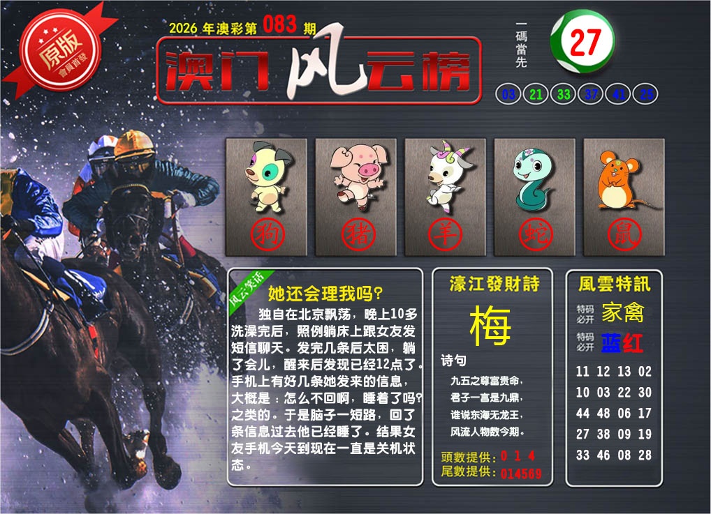 083期澳门风云榜[图]